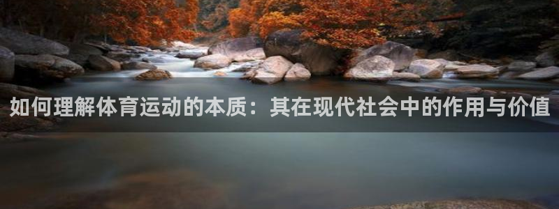 竞技宝官网体育：如何理解体育运动的本