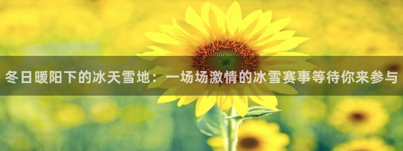  竞技宝手机端下载：冬日暖阳下的冰天雪地：一场场激情的冰雪赛事